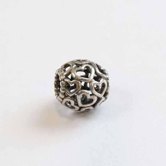 Pandora Sterling Silver Open Your Heart Ball Bead Charm 790964 - Picture 1 of 3